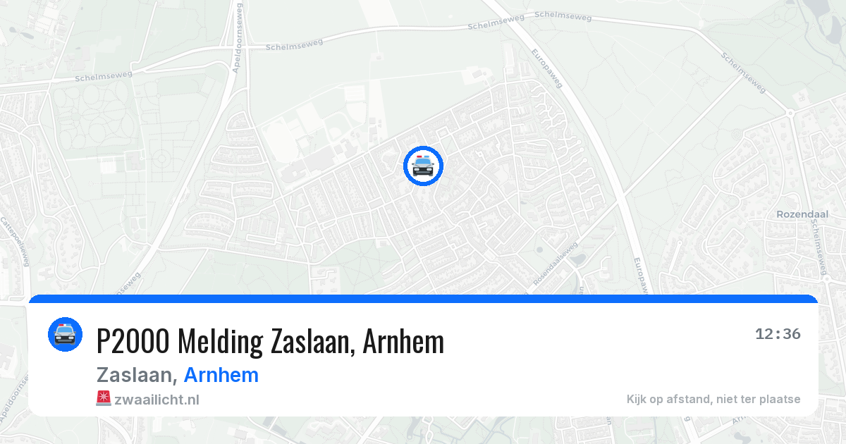 P2000 Melding Zaslaan, Arnhem — 8 apr 2026