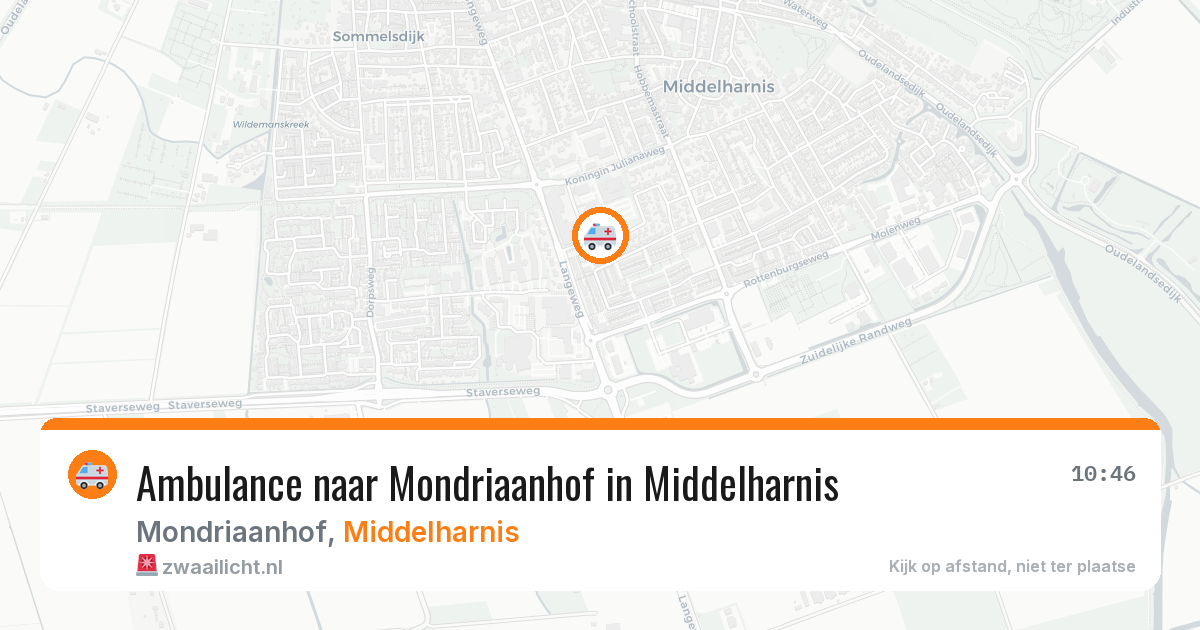 Ambulance naar Mondriaanhof in Middelharnis — 13 jun 2026