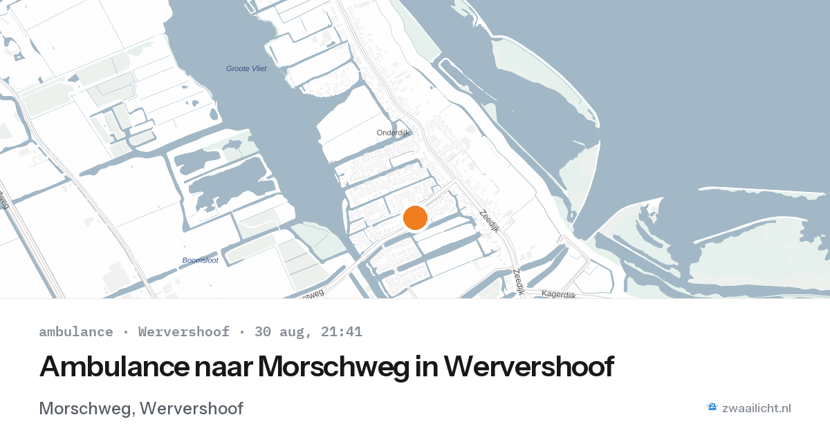 Ambulance naar Morschweg in Wervershoof — 30 aug 2026