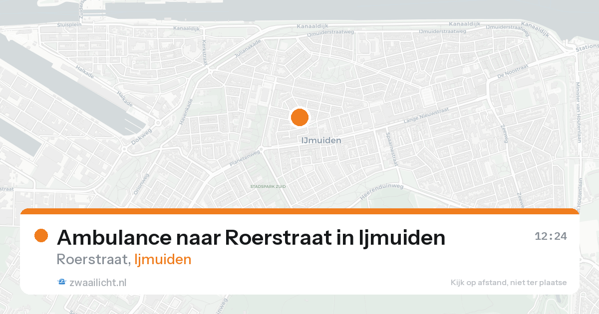 Ambulance naar Roerstraat in Ijmuiden — 18 aug 2026