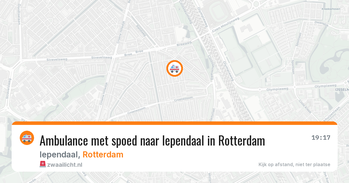 Ambulance met spoed naar Iependaal in Rotterdam — 27 mrt 2026