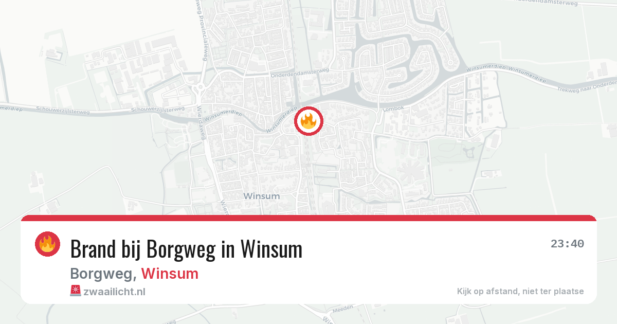 Brand bij Borgweg in Winsum — 22 jul 2026