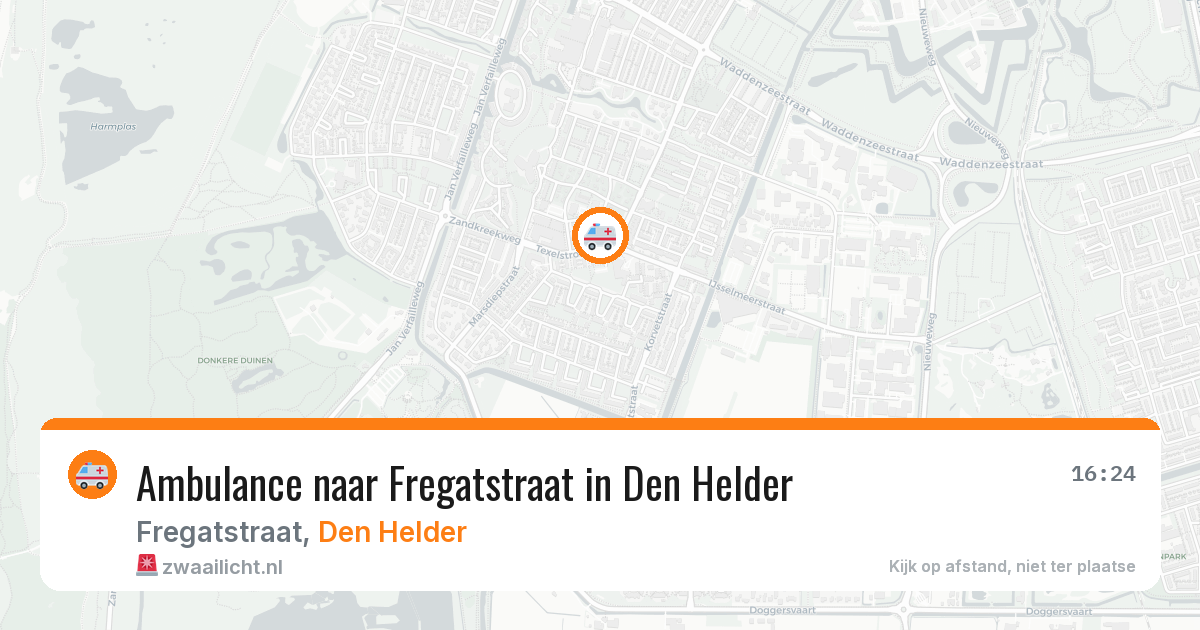 Ambulance naar Fregatstraat in Den Helder — 7 aug 2026