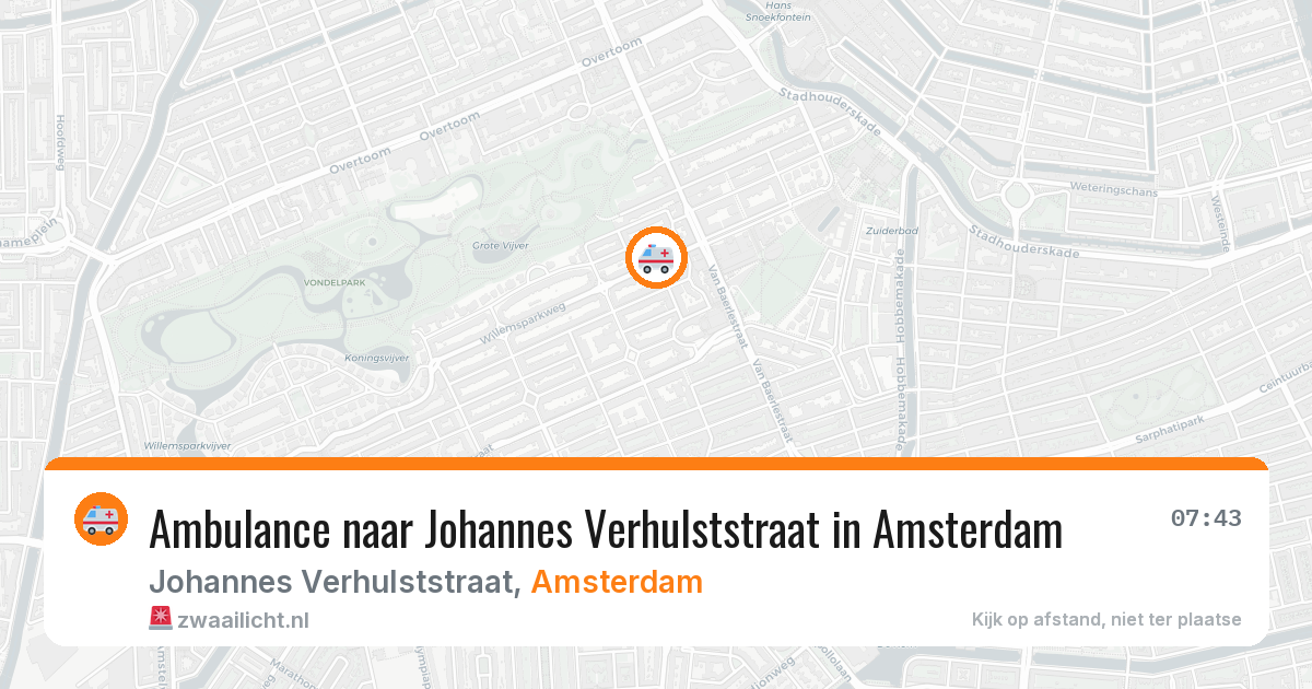 Ambulance naar Johannes Verhulststraat in Amsterdam — 2 apr 2026