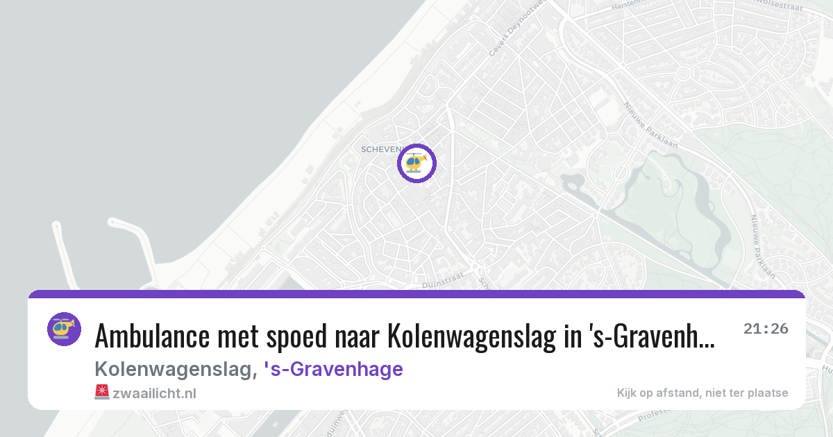 Ambulance met spoed naar Kolenwagenslag in 's-Gravenhage — 9 mei 2026