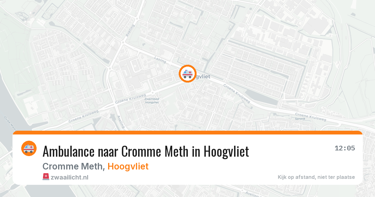 Ambulance naar Cromme Meth in Hoogvliet — 10 aug 2026