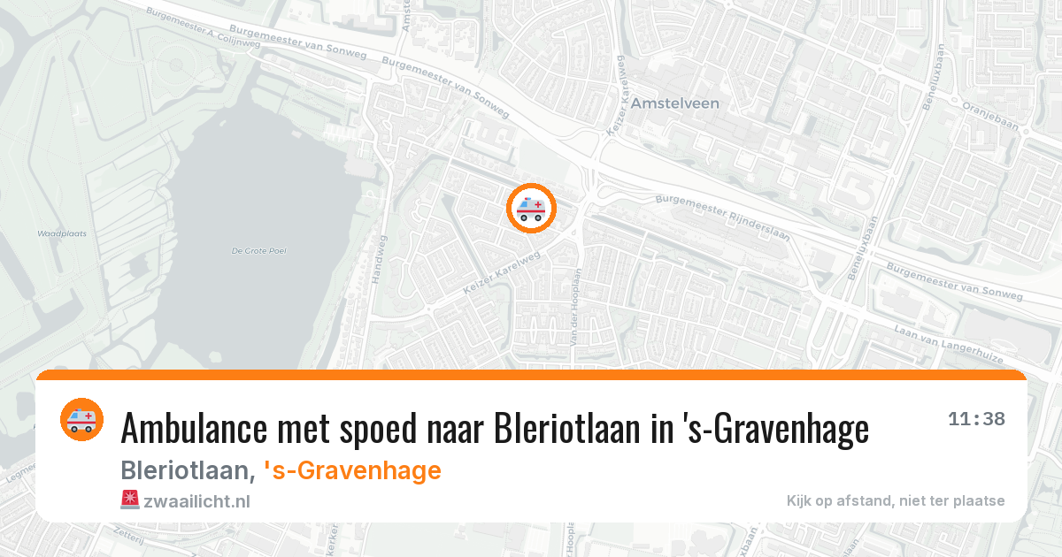 Ambulance met spoed naar Bleriotlaan in 's-Gravenhage — 11 feb 2026