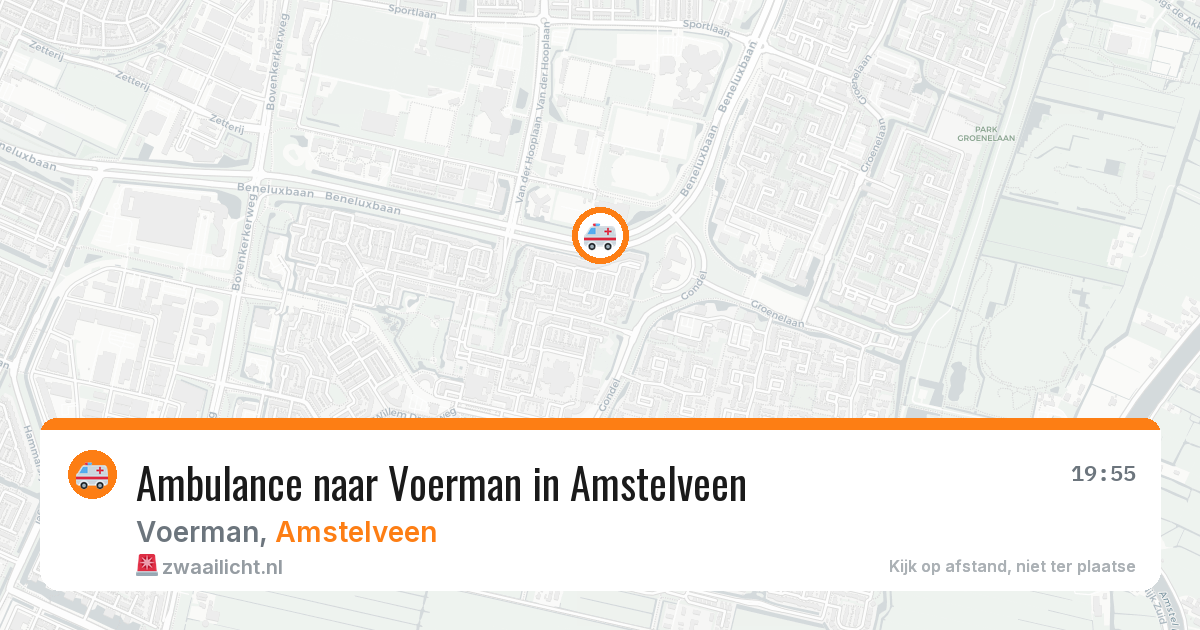 Ambulance naar Voerman in Amstelveen — 1 jul 2026