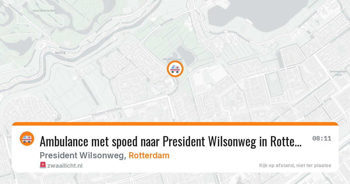 Ambulance met spoed naar President Wilsonweg in Rotterdam — 9 apr 2026