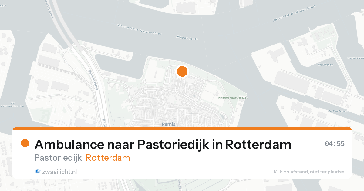 Ambulance naar Pastoriedijk in Rotterdam — 16 aug 2026
