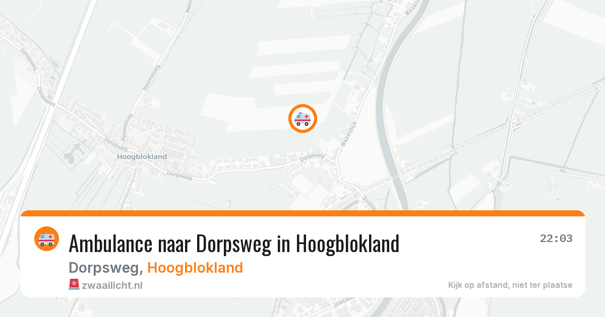 Ambulance naar Dorpsweg in Hoogblokland — 8 feb 2026