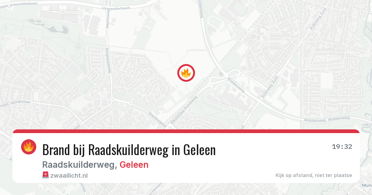 Brand bij Raadskuilderweg in Geleen — 6 jun 2026