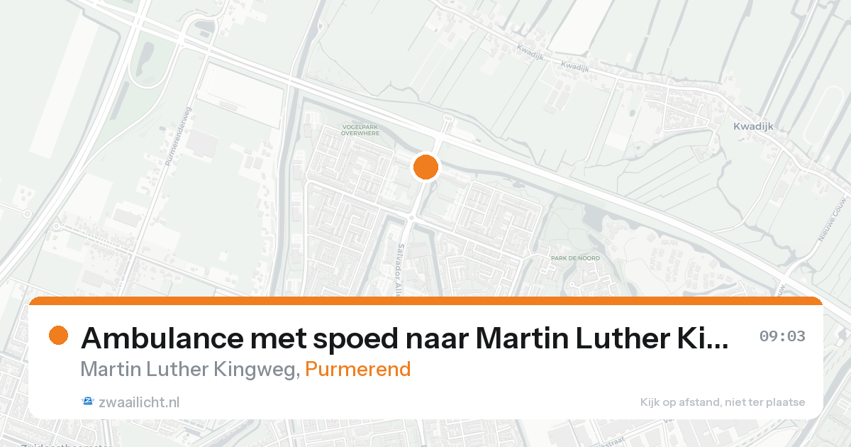 Ambulance met spoed naar Martin Luther Kingweg in Purmerend — 18 aug 2026