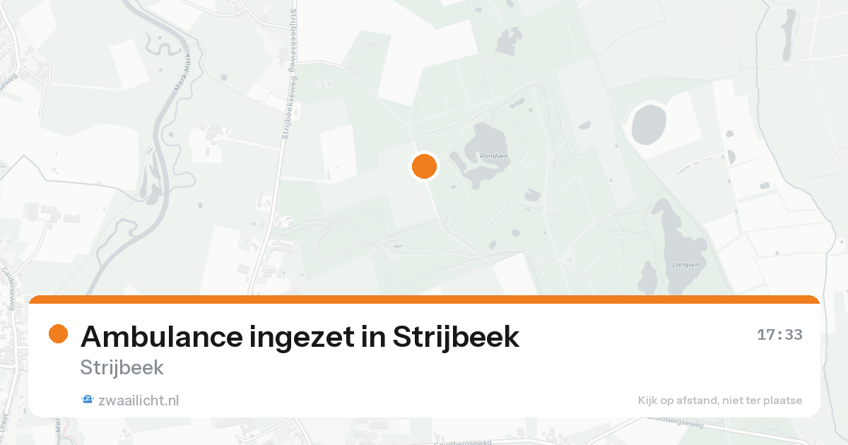 Ambulance ingezet in Strijbeek — 15 aug 2026