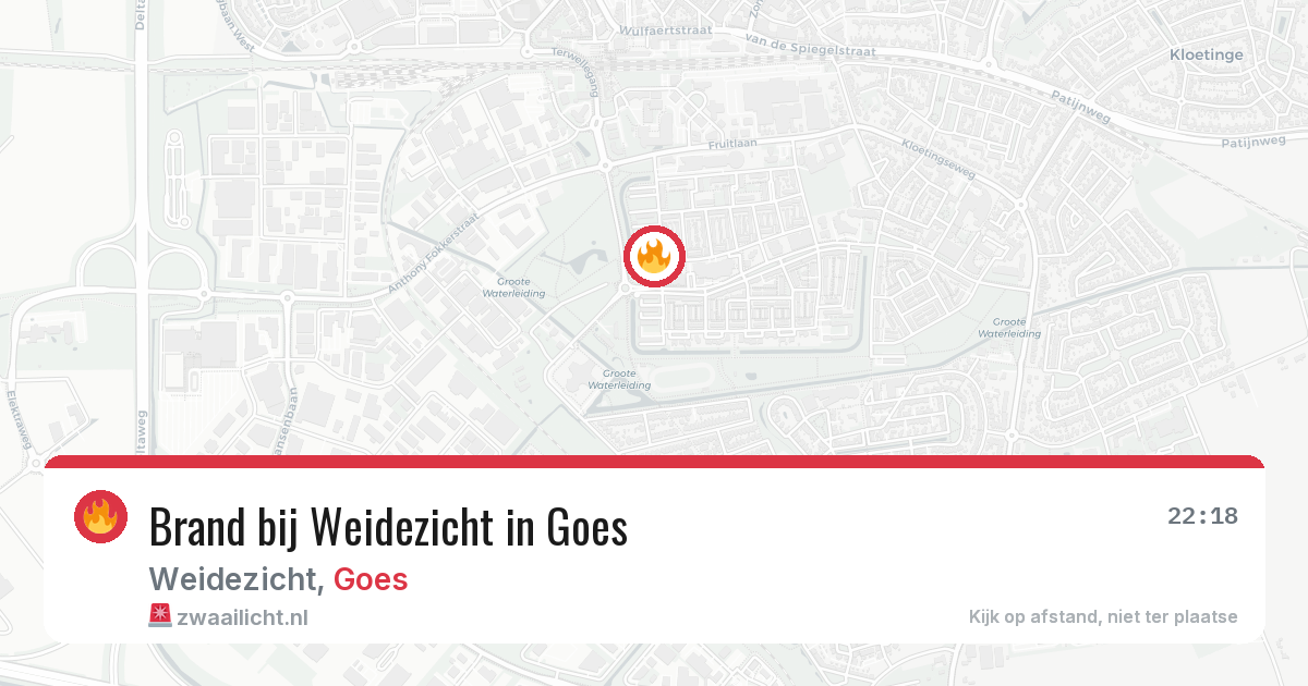 Brand bij Weidezicht in Goes — 13 mei 2026
