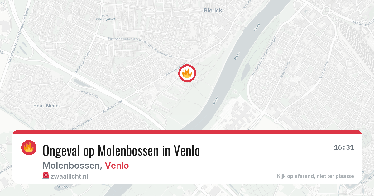 Ongeval op Molenbossen in Venlo — 5 mrt 2026