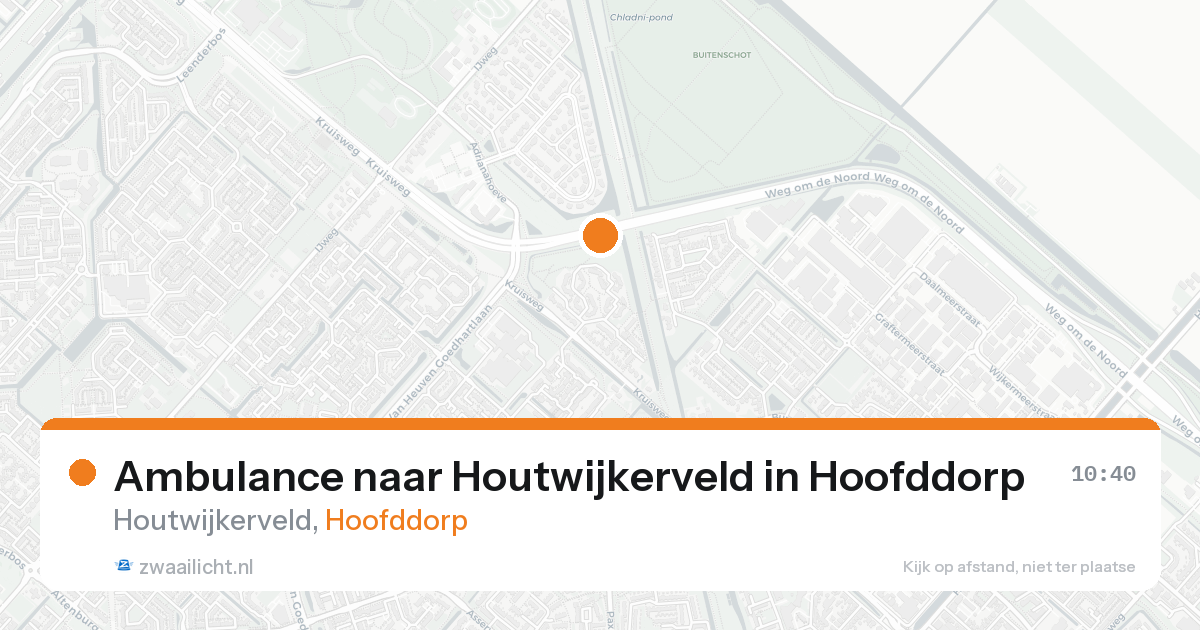 Ambulance naar Houtwijkerveld in Hoofddorp — 3 jul 2026