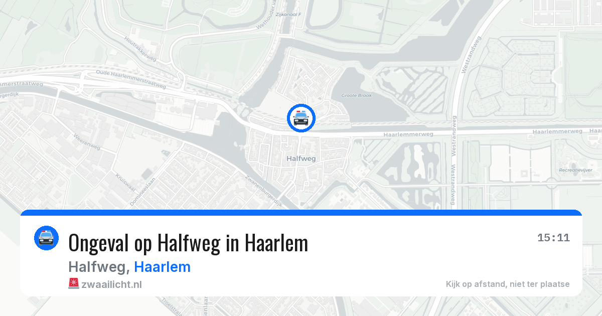 Ongeval op Halfweg in Haarlem — 8 jul 2026