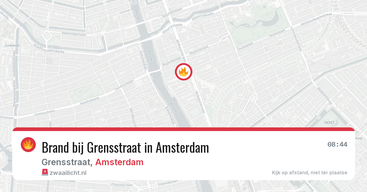 Brand bij Grensstraat in Amsterdam — 26 apr 2026