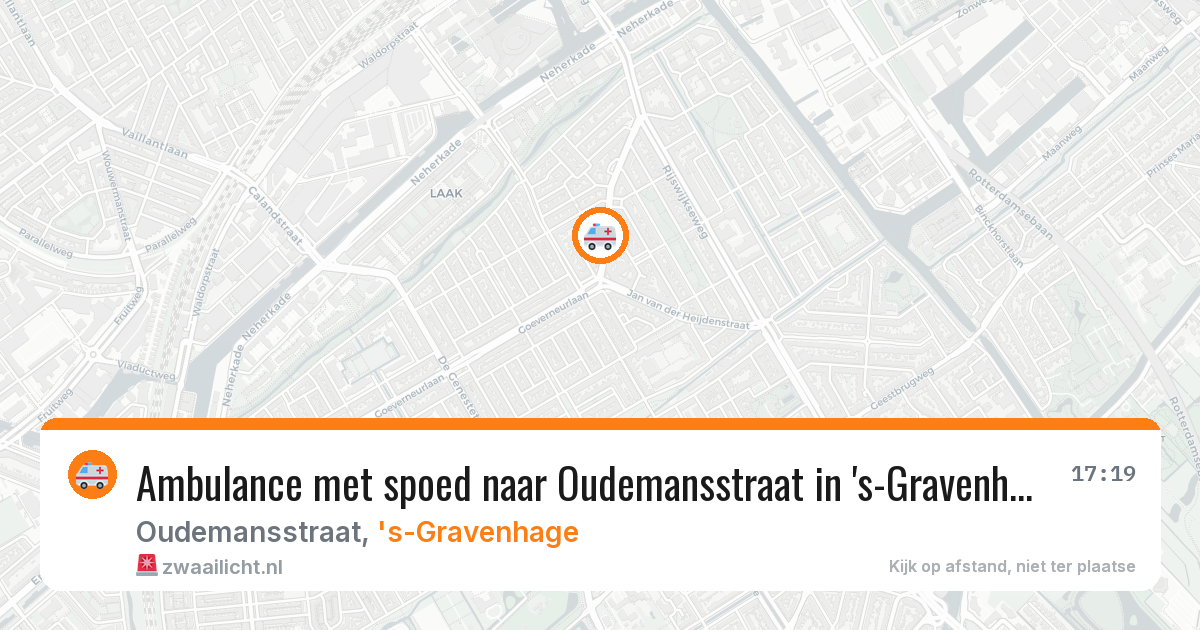Ambulance met spoed naar Oudemansstraat in 's-Gravenhage — 6 mrt 2026