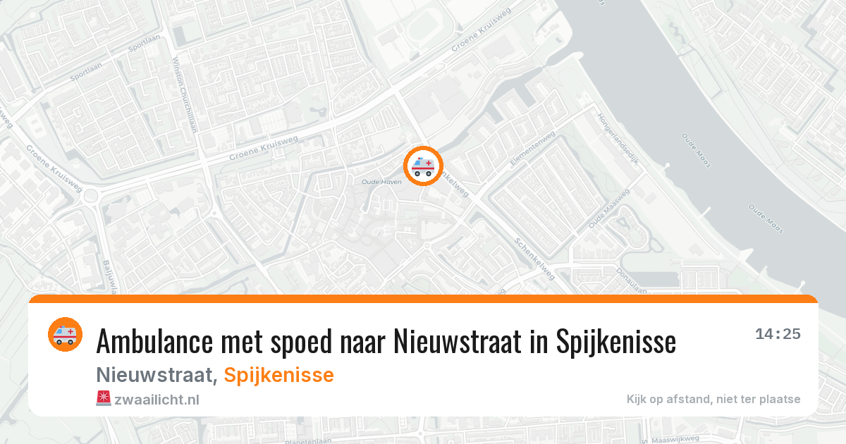 Ambulance met spoed naar Nieuwstraat in Spijkenisse — 5 jun 2026