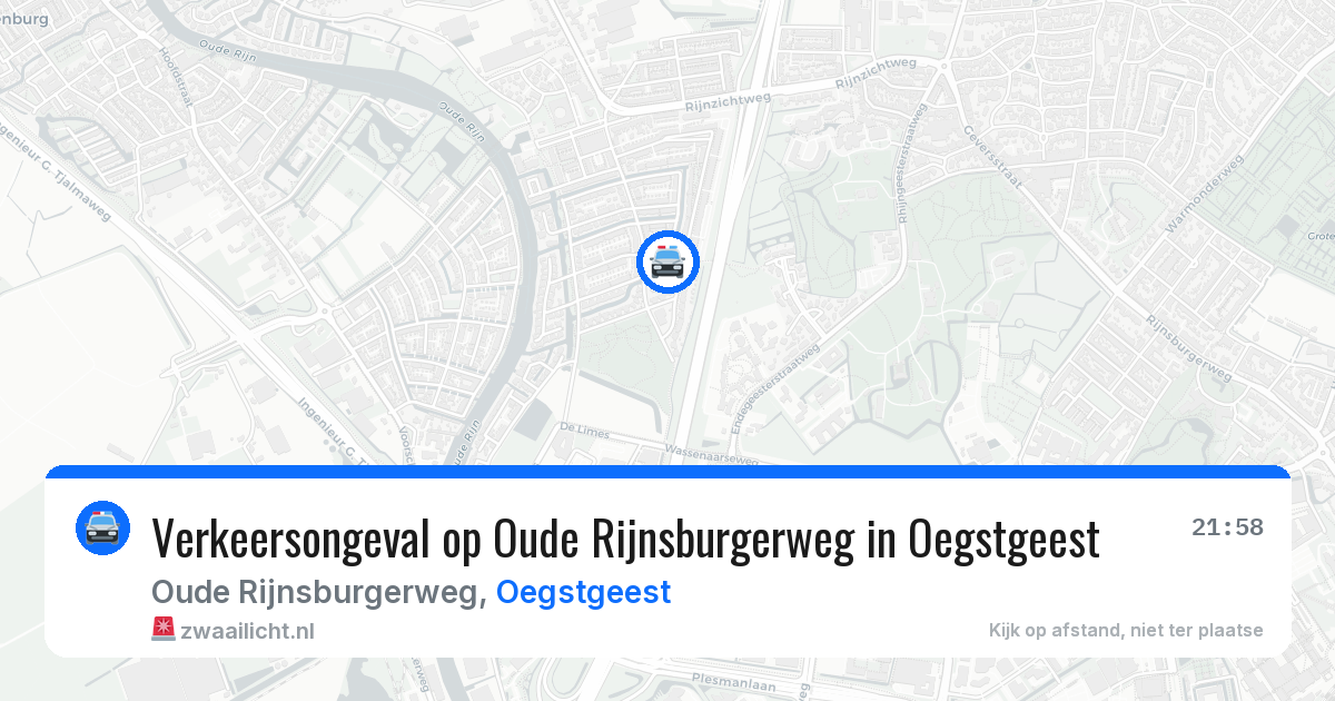 Verkeersongeval op Oude Rijnsburgerweg in Oegstgeest — 8 jul 2026