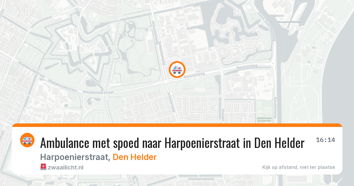 Ambulance met spoed naar Harpoenierstraat in Den Helder — 9 apr 2026
