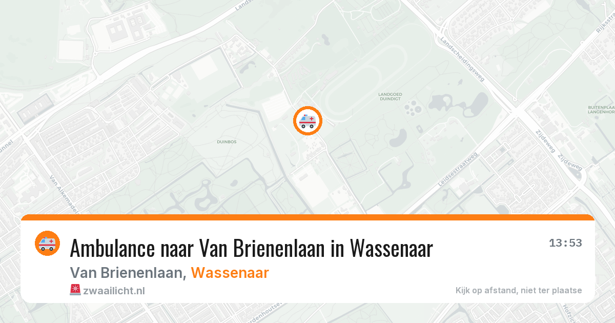 Ambulance naar Van Brienenlaan in Wassenaar — 29 jul 2026