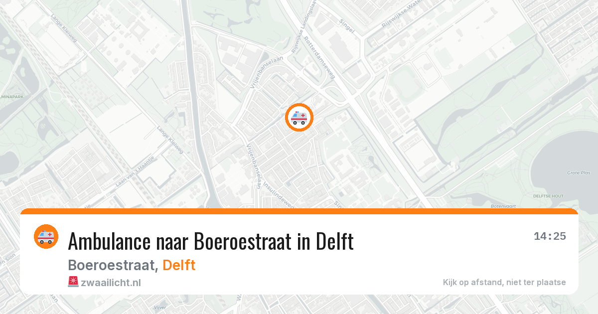 Ambulance naar Boeroestraat in Delft — 28 jun 2026