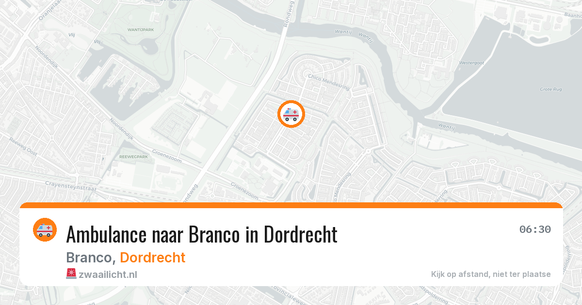 Ambulance naar Branco in Dordrecht — 16 jun 2026