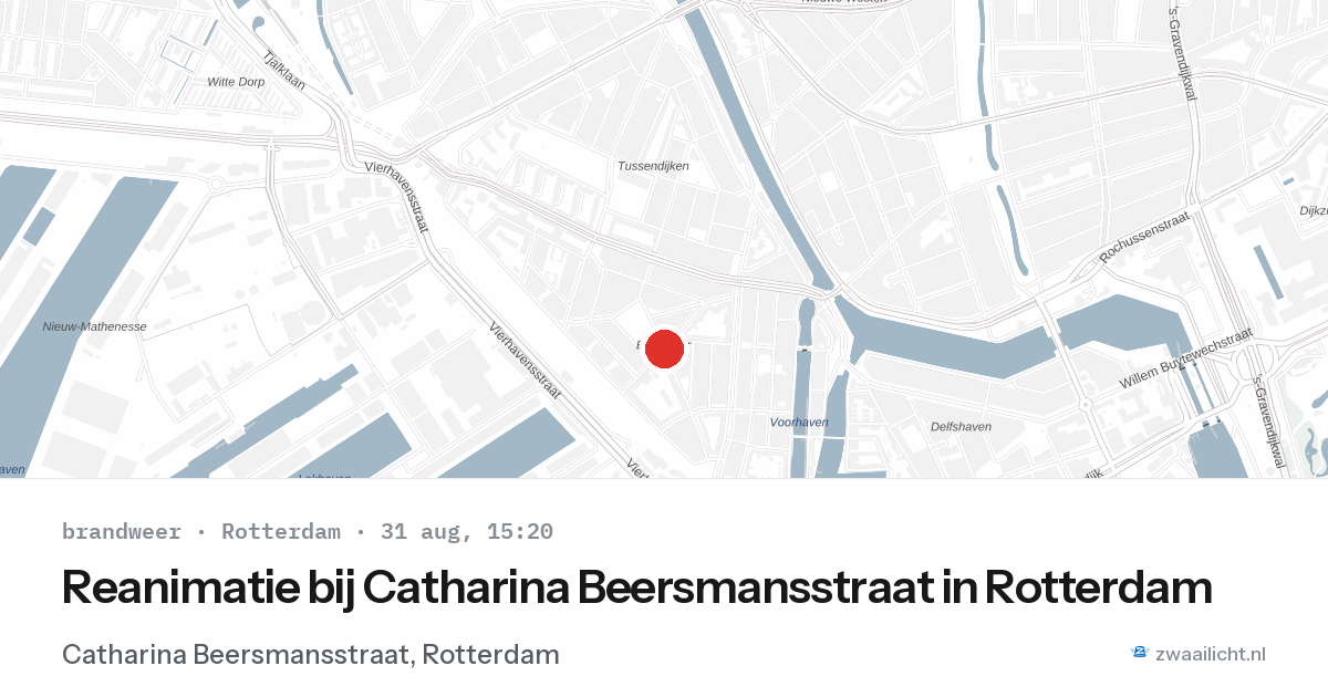 Reanimatie bij Catharina Beersmansstraat in Rotterdam — 31 aug 2026