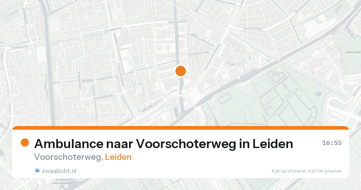 Ambulance naar Voorschoterweg in Leiden — 25 mei 2026