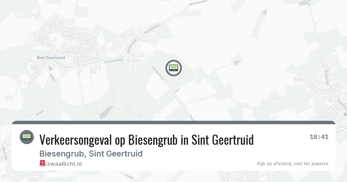 Verkeersongeval op Biesengrub in Sint Geertruid — 10 jul 2026