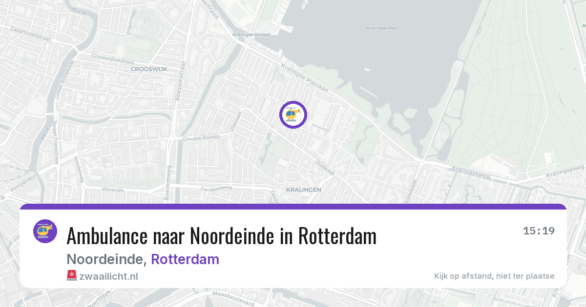 Ambulance naar Noordeinde in Rotterdam — 22 jul 2026