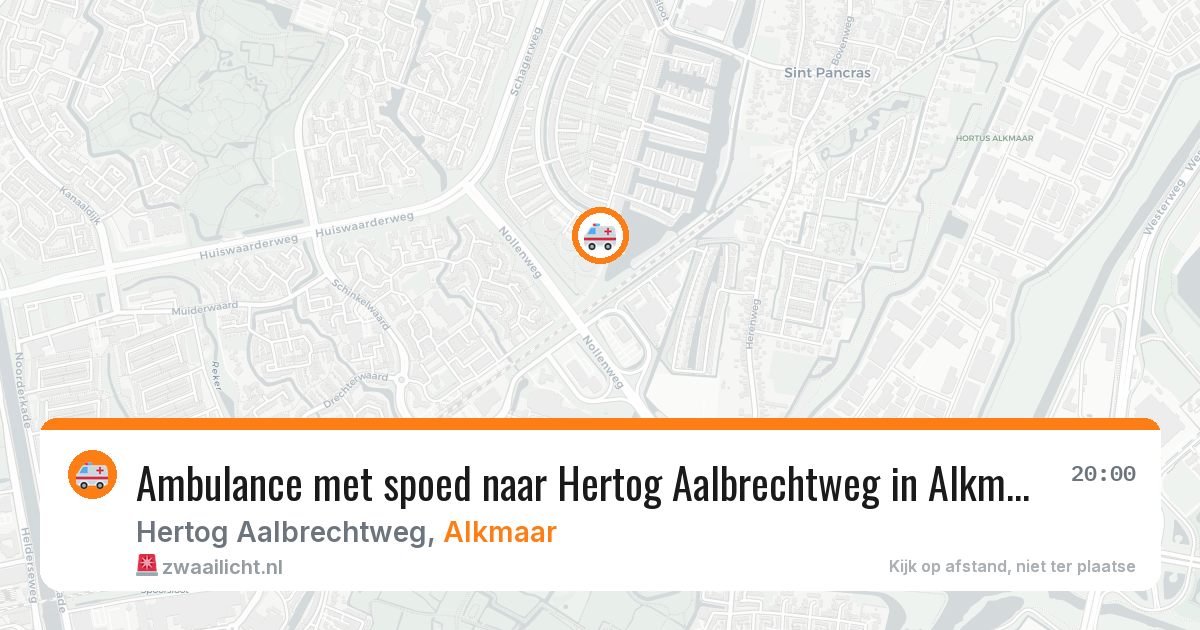 Ambulance met spoed naar Hertog Aalbrechtweg in Alkmaar — 22 mrt 2026