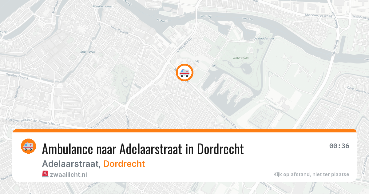 Ambulance naar Adelaarstraat in Dordrecht — 16 jun 2026