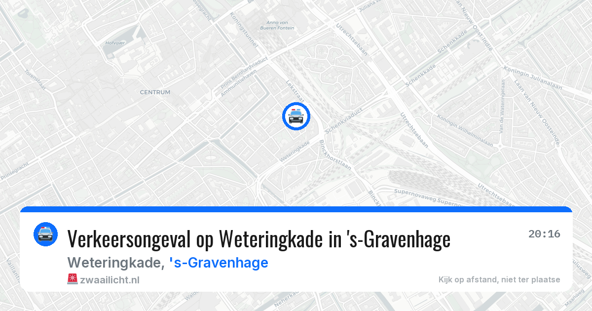 Verkeersongeval op Weteringkade in 's-Gravenhage — 31 mei 2026