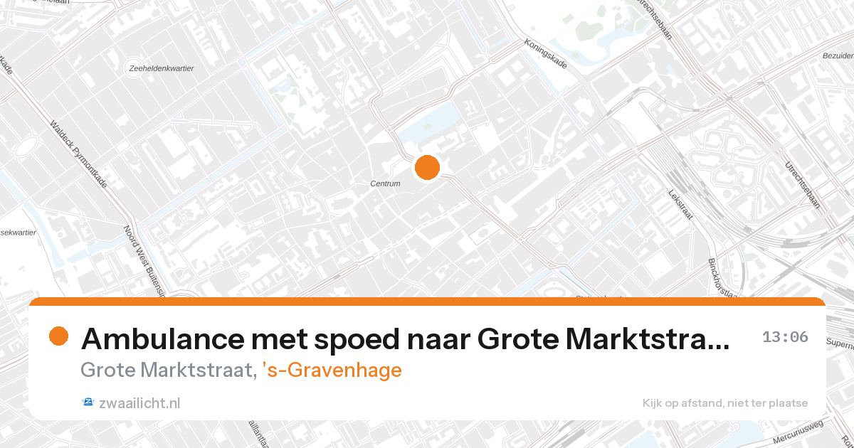 Ambulance met spoed naar Grote Marktstraat in 's-Gravenhage — 28 aug 2026