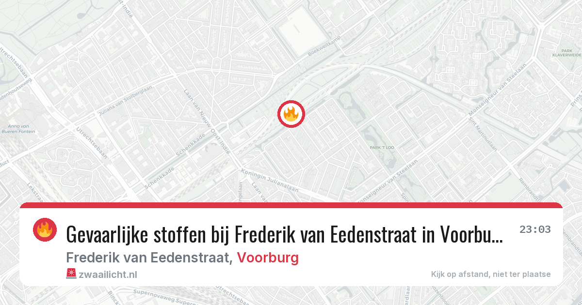 Gevaarlijke stoffen bij Frederik van Eedenstraat in Voorburg — 23 apr 2026