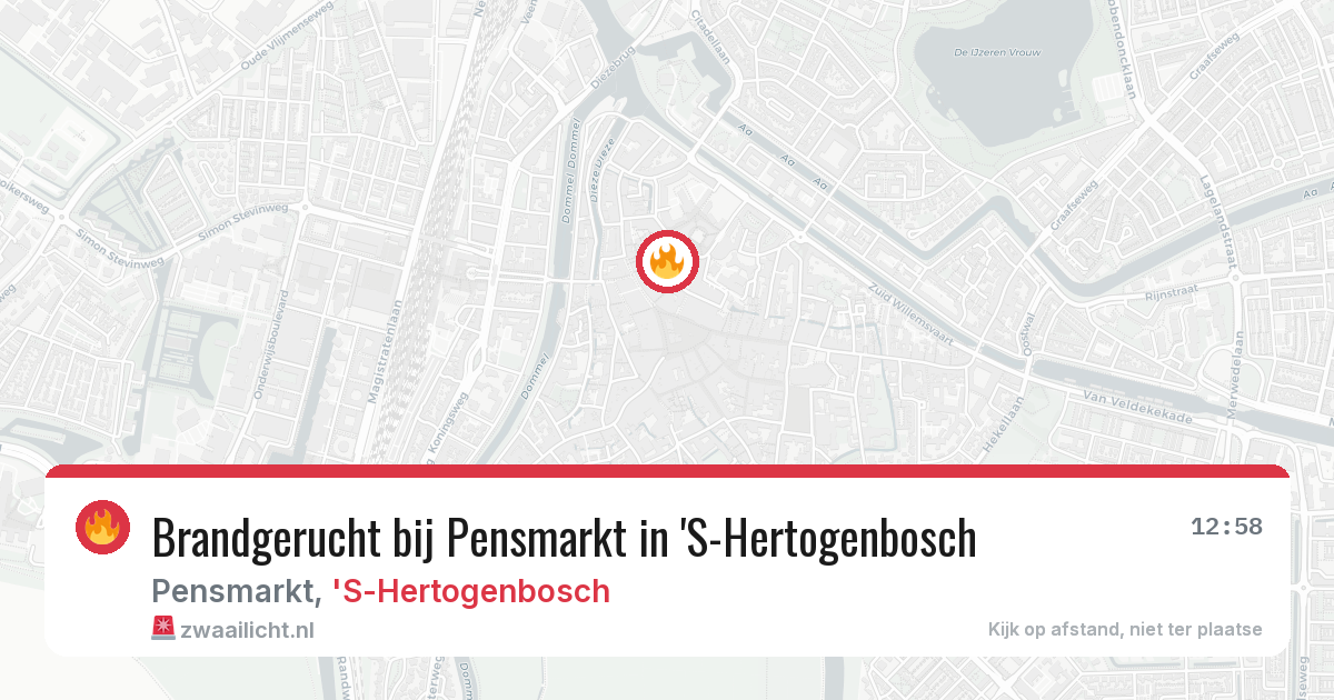 Brandgerucht bij Pensmarkt in 'S-Hertogenbosch — 27 mei 2026