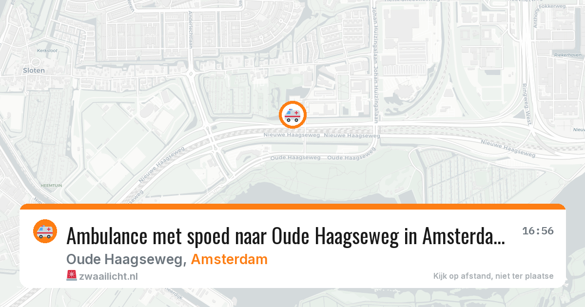 Ambulance met spoed naar Oude Haagseweg in Amsterdam — 14 jun 2026