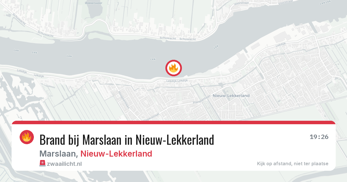Brand bij Marslaan in Nieuw-Lekkerland — 9 mei 2026