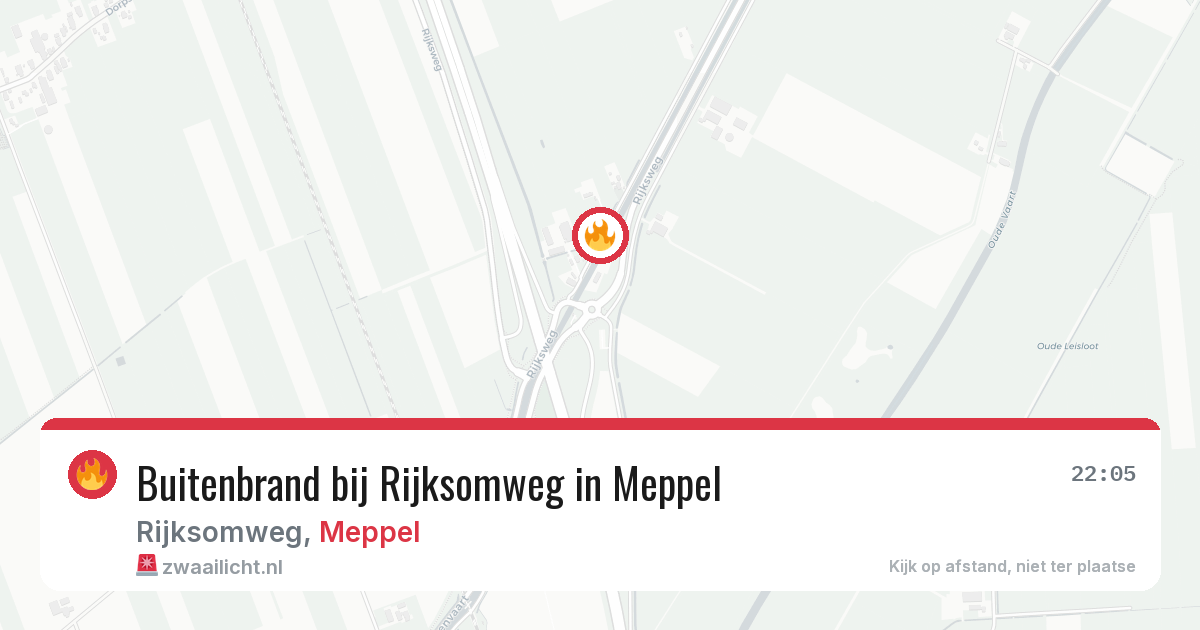 Buitenbrand bij Rijksomweg in Meppel — 27 jul 2026