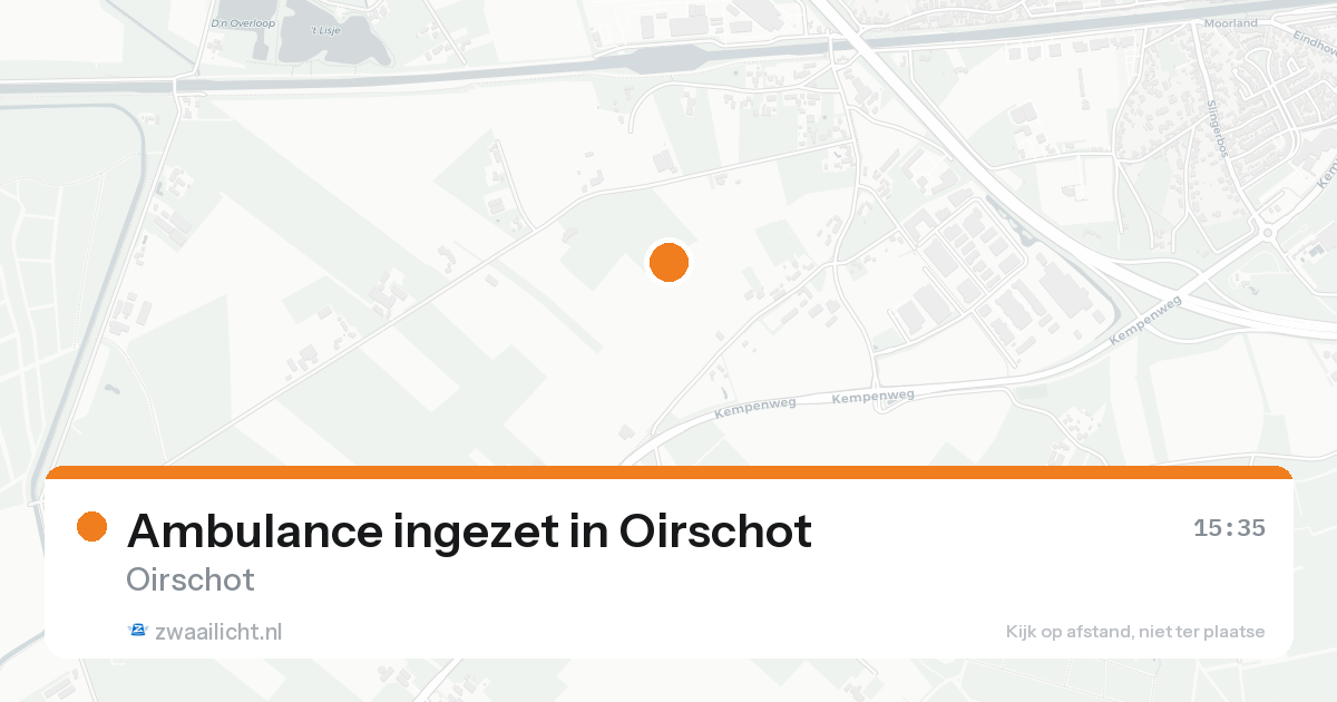 Ambulance ingezet in Oirschot — 14 aug 2026