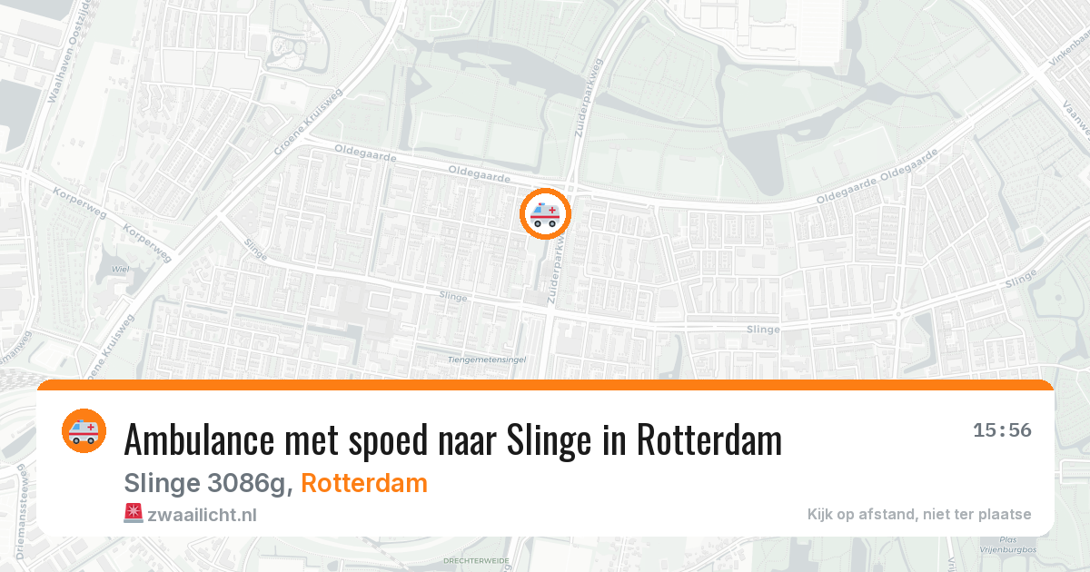 Ambulance met spoed naar Slinge in Rotterdam — 24 jun 2026