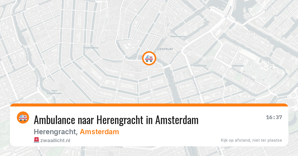 Ambulance naar Herengracht in Amsterdam — 6 mei 2026