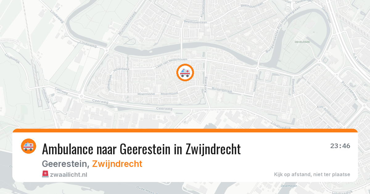 Ambulance naar Geerestein in Zwijndrecht — 14 aug 2026