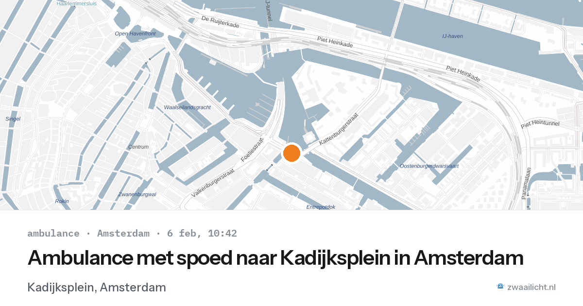 Ambulance met spoed naar Kadijksplein in Amsterdam — 6 feb 2026