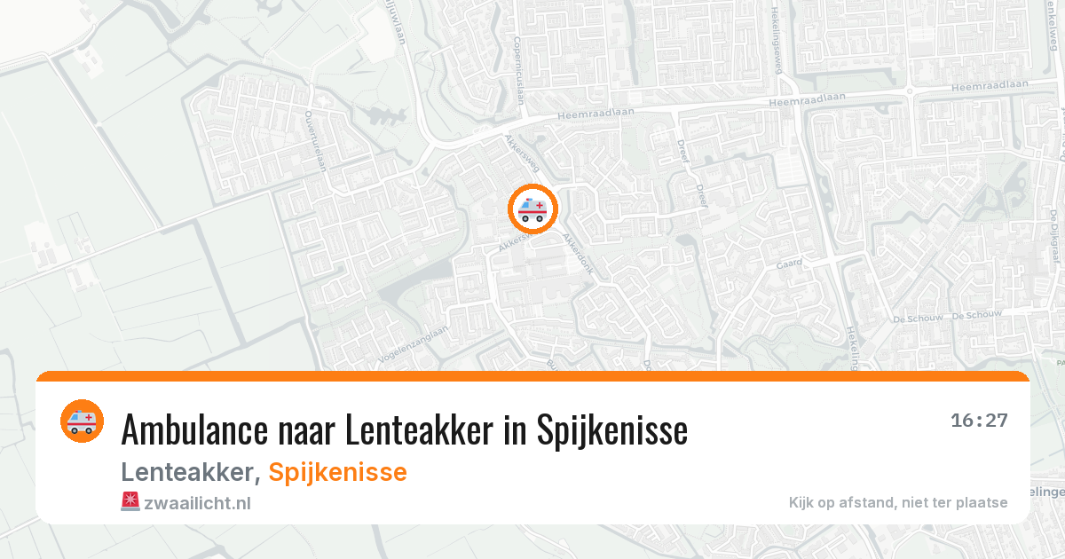 Ambulance naar Lenteakker in Spijkenisse — 28 mei 2026