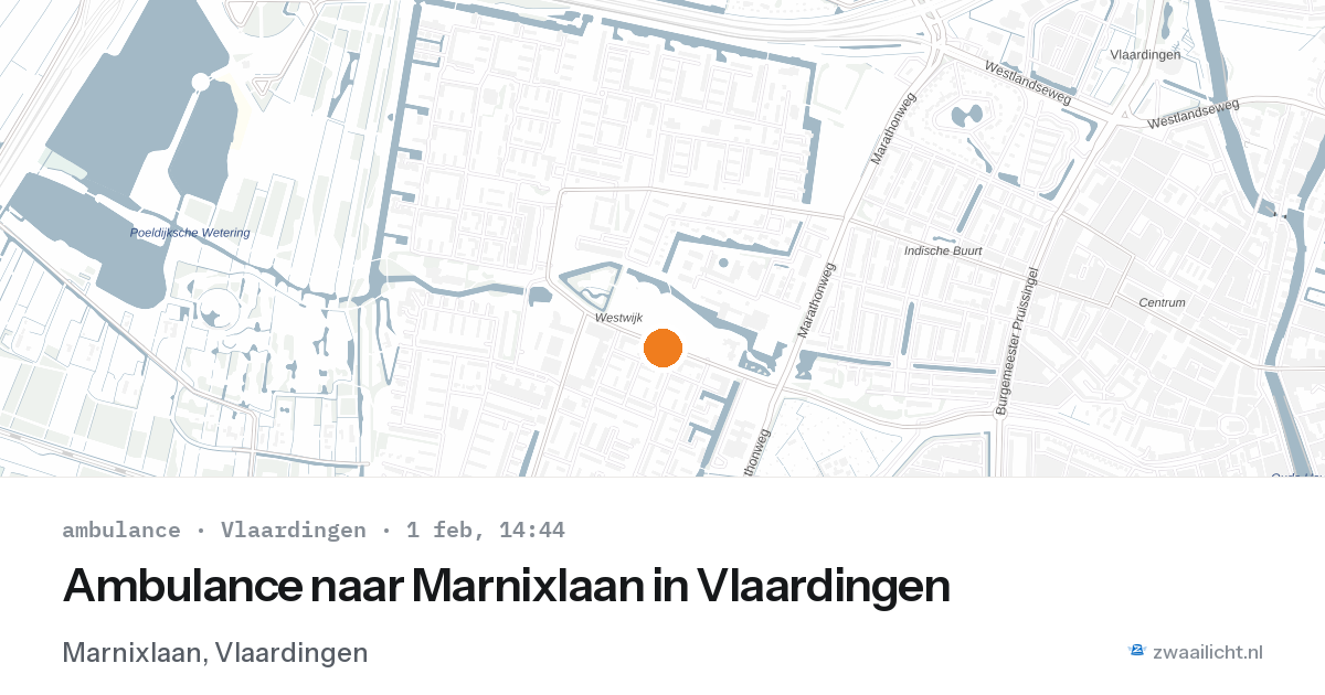 Ambulance naar Marnixlaan in Vlaardingen — 1 feb 2026